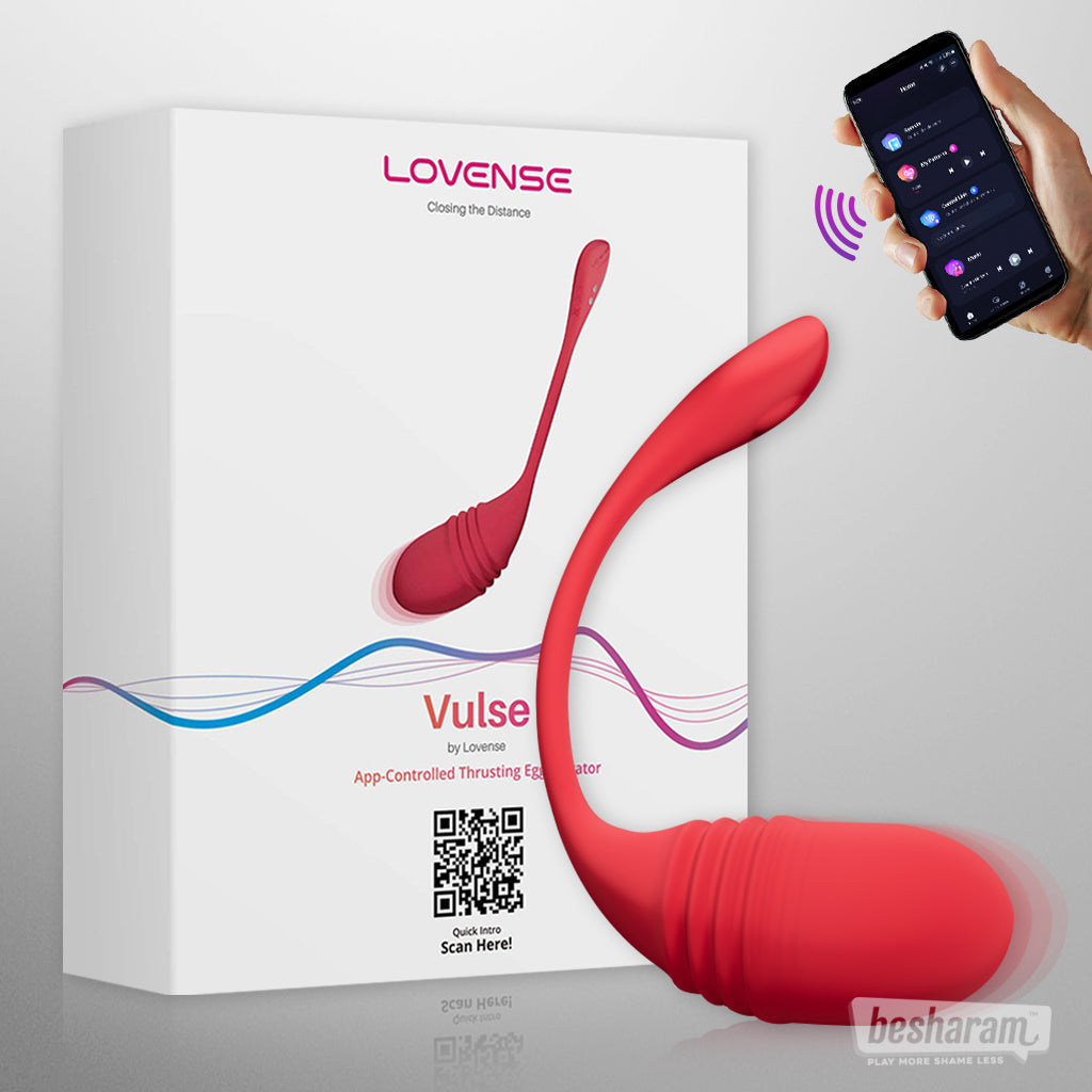 lovense vulse app controlled thrusting vibrator for women