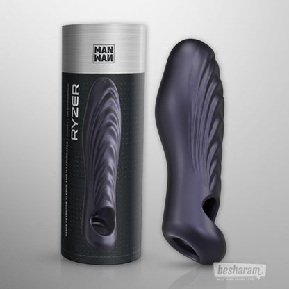 Man Wan Ryzer textured male masturbator shown with original packaging