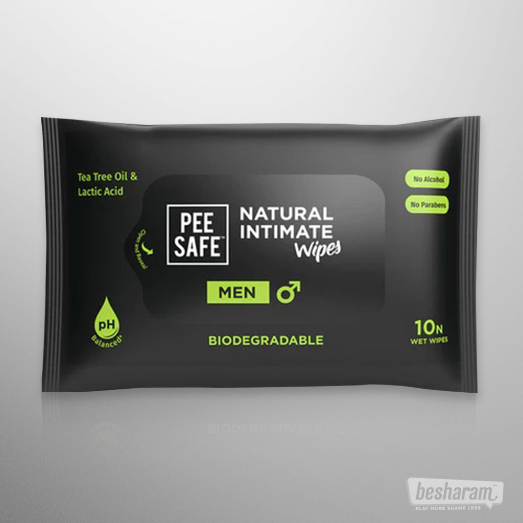 Pee Safe Natural Intimate Wipes for Men