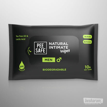 Pee Safe Natural Intimate Wipes for Men-IMbesharam.com