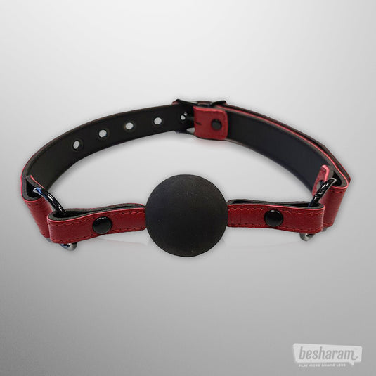 Rouge Leather Ball Gag