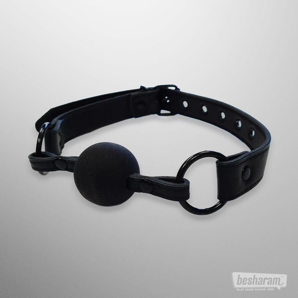 Rouge Leather Ball Gag