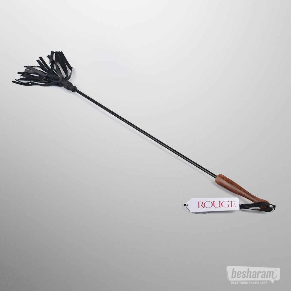 Rouge Wooden Handle Leather Riding Crop