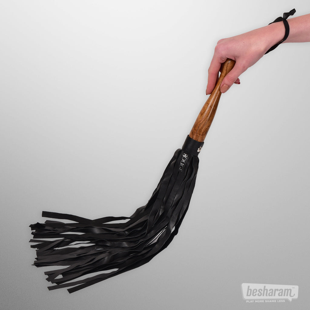 Rouge Wooden Handle Leather Flogger