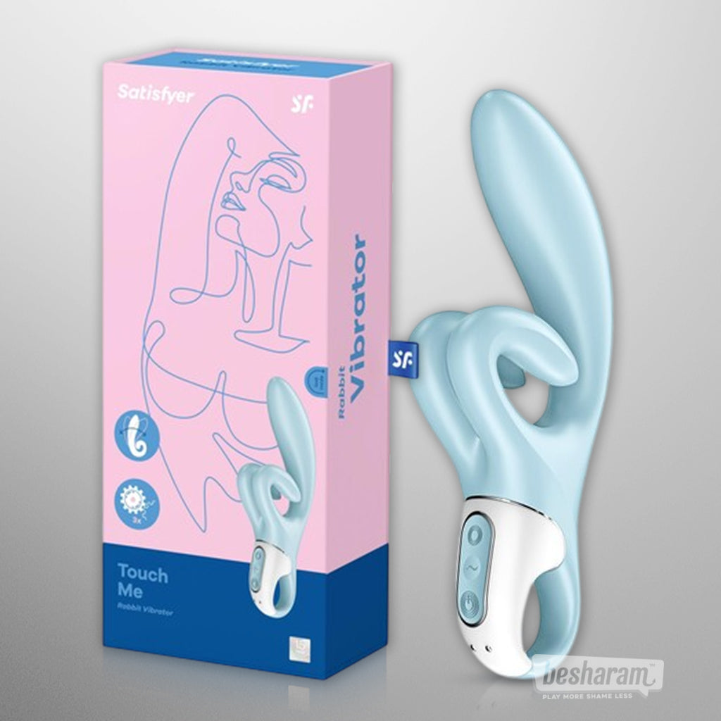 Satisfyer Touch Me rabbit vibrator with retail box packaging