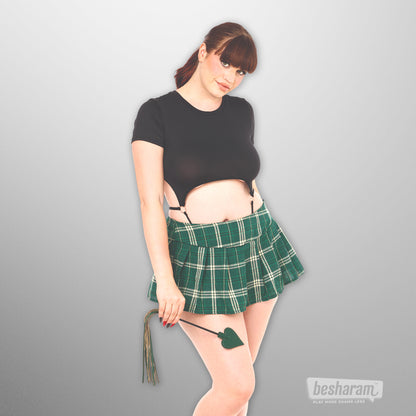 Model holding Indica dual impact crop for playful impact and roleplay scenes