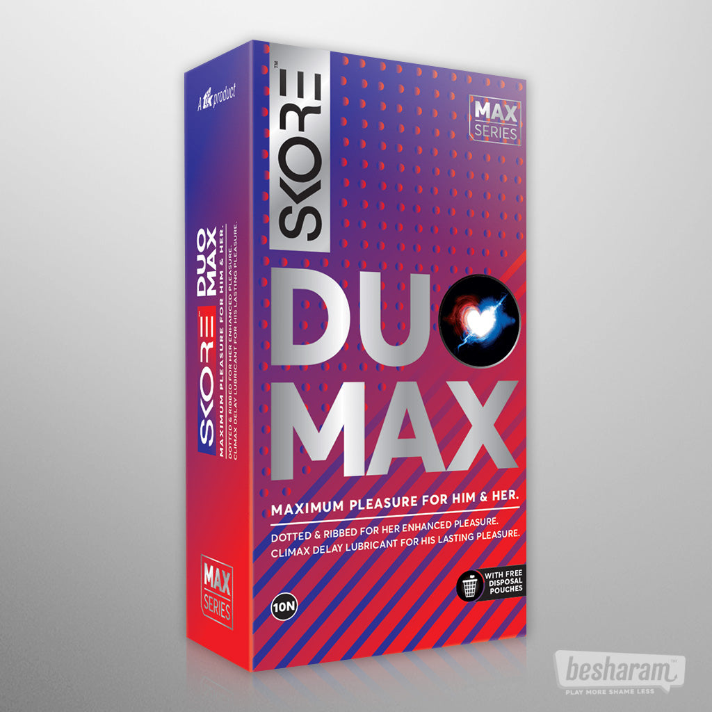 Skore Duo Max condoms (Pack of 10)-IMbesharam.com