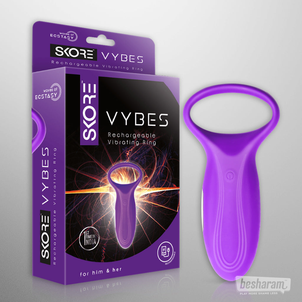 Buy Skore Vybes Rechargeable Vibrating Cock Ring in India