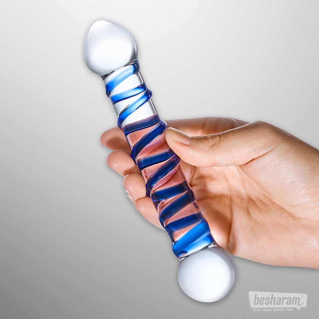 Glas 6.5" Spiral Dildo-IMbesharam.com
