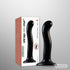 Strap-on-me Curve P and G spot dildo size S in black shown with product box.