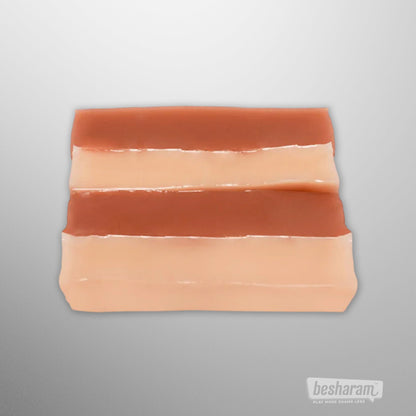 Tantaly TPE repair material block used to patch and smooth damaged areas on a TPE sex doll.