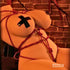 Torso doll displayed in artistic rope pattern styling with a warm studio background.