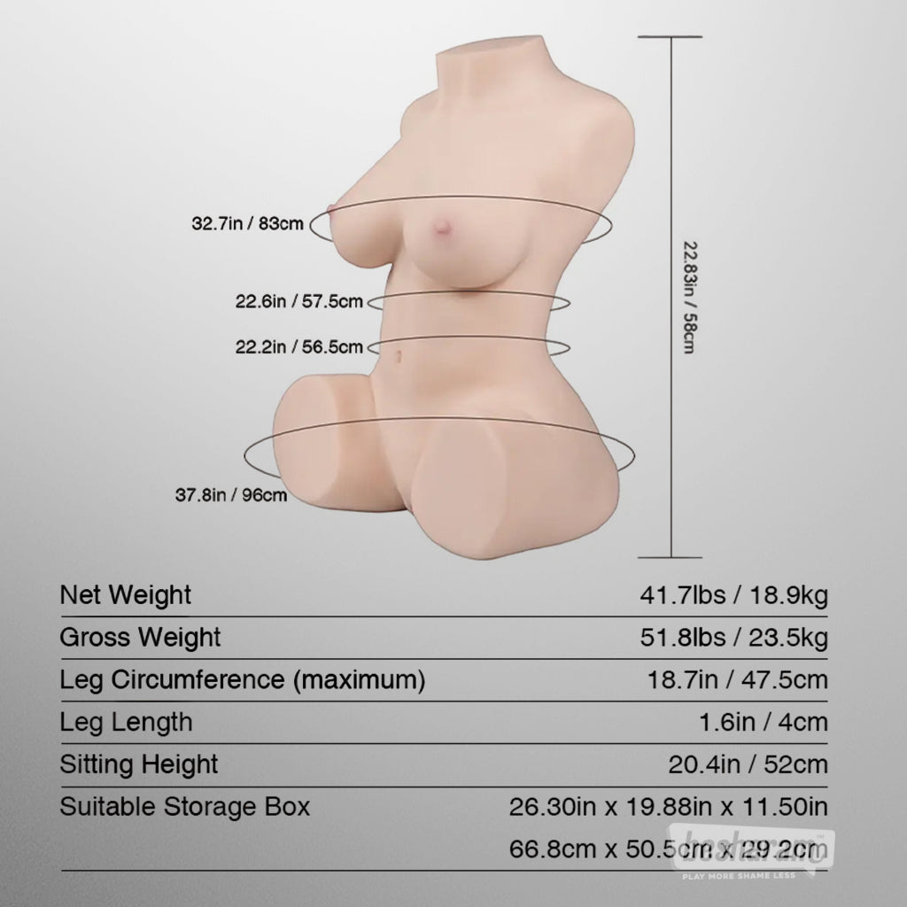 Tantaly Candice 2.0 Realistic Torso Sex Doll - TPE