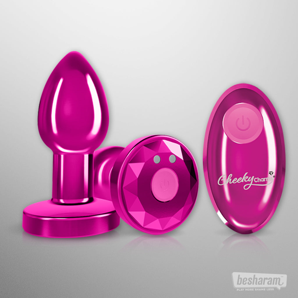 Viben Cheeky Charms Vibrating Metal Butt Plug