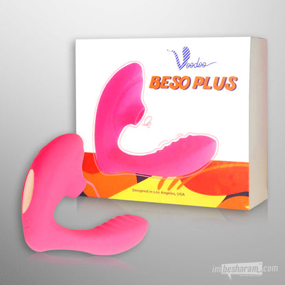 Voodoo Beso Plus Dual Stimulation Vibrator Pink Unboxed