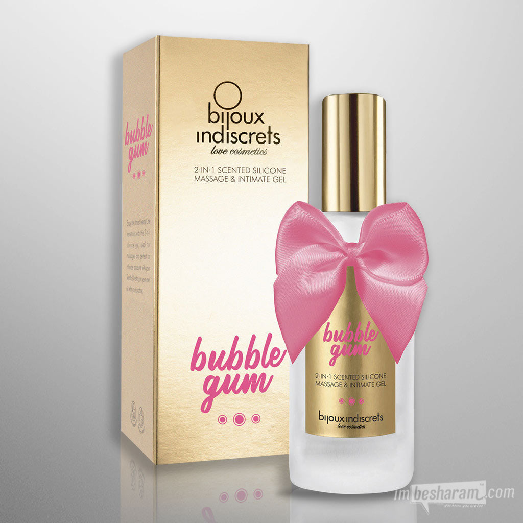 Bijoux Indiscrets Bubblegum 2 in 1 Scented Silicone Massage &amp; Intimate Gel Unboxed