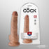 King Cock 6" Realistic Dildo with balls Tan Unboxed