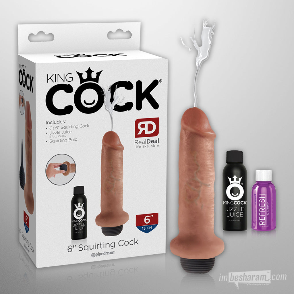 King Cock 6&quot; Squirting Cock