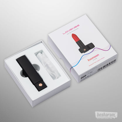 Lovense EXOMOON Lipstick Bullet Vibrator in Box