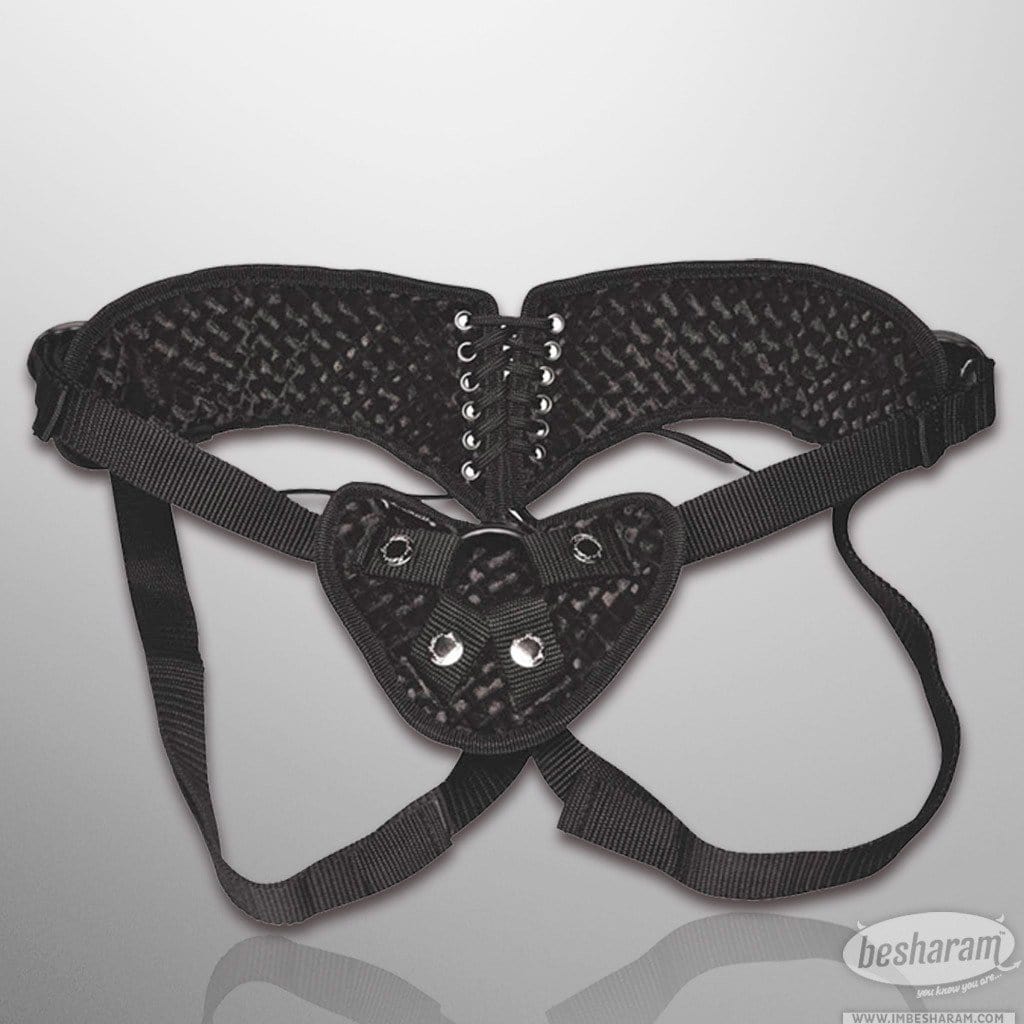 Lux Fetish Diamond Velvet Strap-On Corset Details
