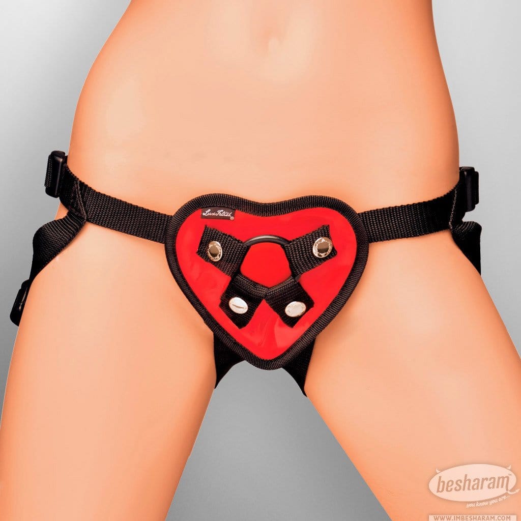 Lux Fetish Heart Strap-on Harness Red Featured