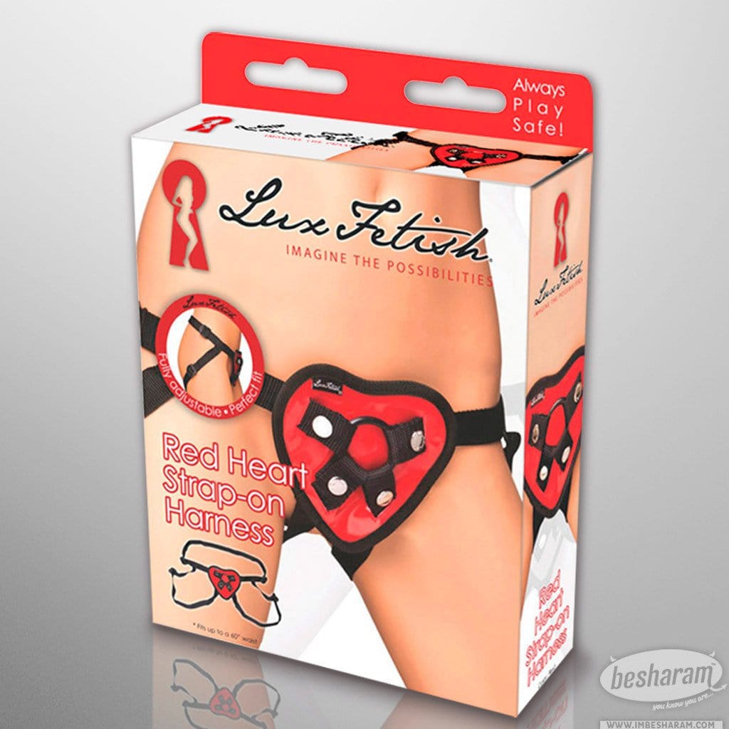 Lux Fetish Heart Strap-on Harness Packaging