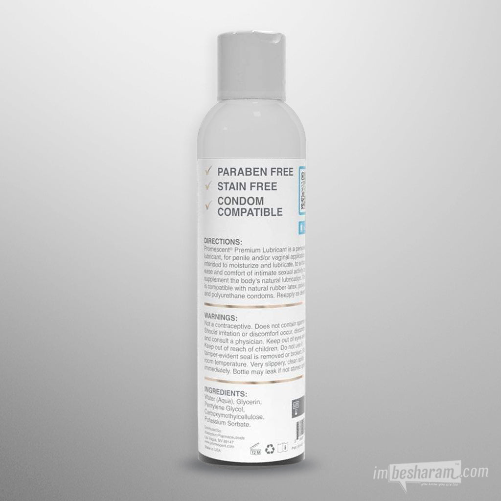 Promescent Premium Water-Based Lubricant Back