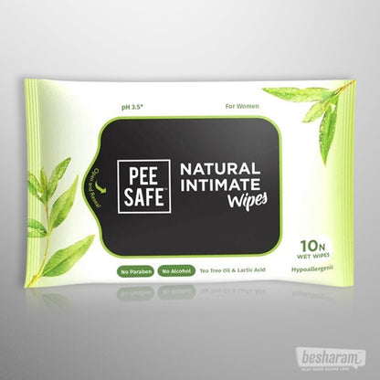 Pee Safe Natural Intimate Wipes for Women-IMbesharam.com