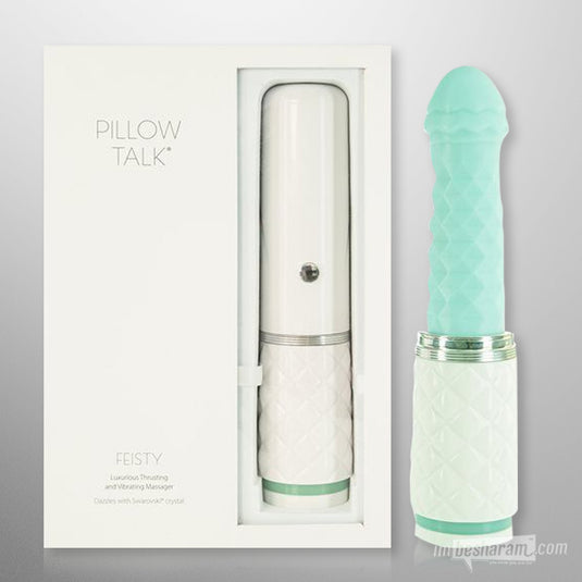 BMS Pillow Talk Feisty Thrusting Vibrator Teal