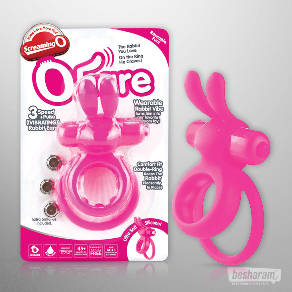 Screaming O Ohare Double Vibrating Erection Ring Pink Unboxed