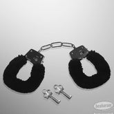 Sex & Mischief Black Furry Handcuffs