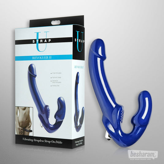 Strap U Revolver II Vibrating Strapless Strap On Dildo-IMbesharam.com