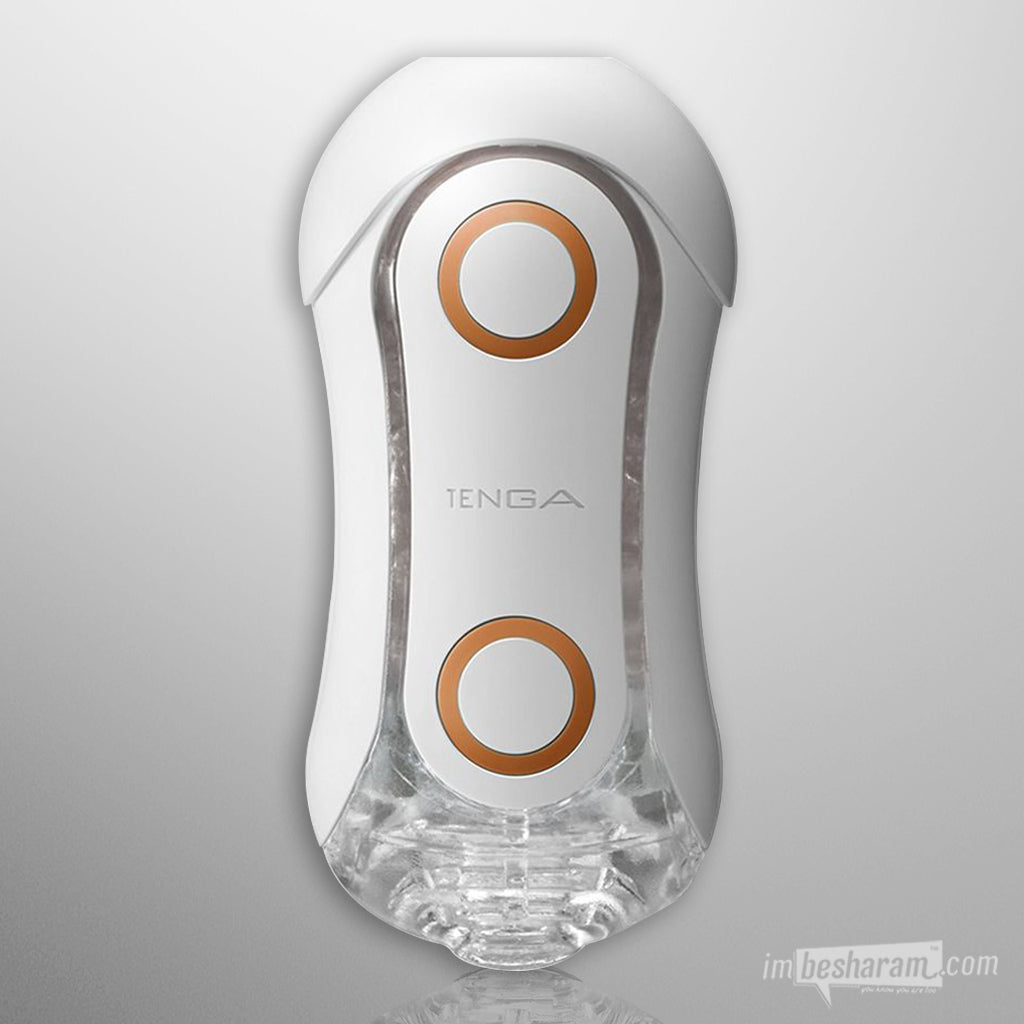 Tenga Flip ORB Male Masturbator White/Orange Crash