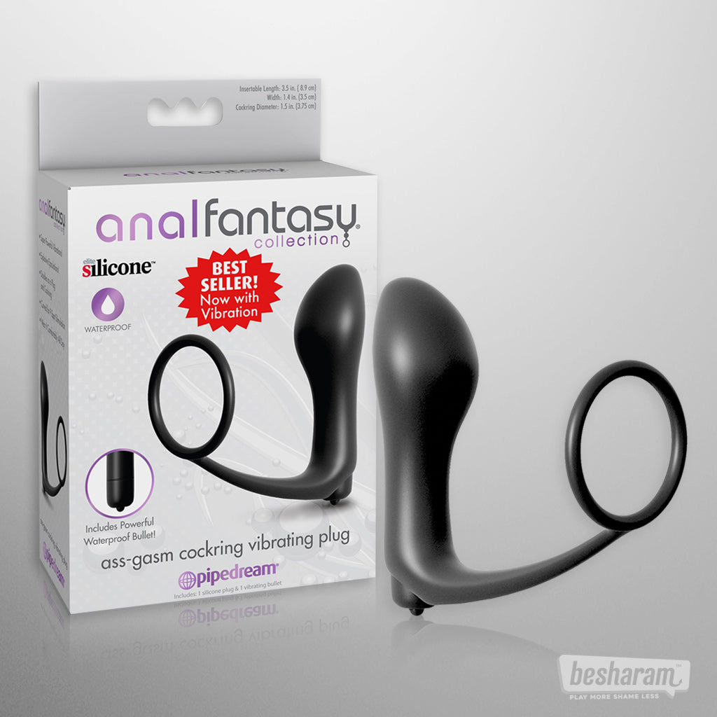Buy Anal Fantasy Ass-Gasm Cockring Vibrating Butt Plug in India Buy Anal Fantasy Ass-Gasm Cockring Vibrating Butt Plug in India