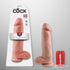 King Cock 12 inches with Balls Flesh Beige