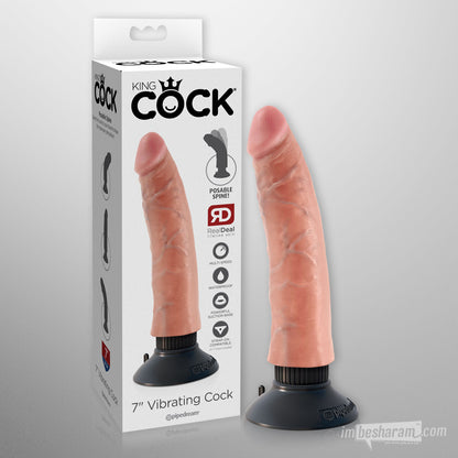 KIng Cock 7&quot; Vibrating Cock Unboxed