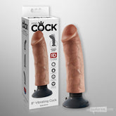 King Cock 8" Vibrating Cock Tan Unboxed