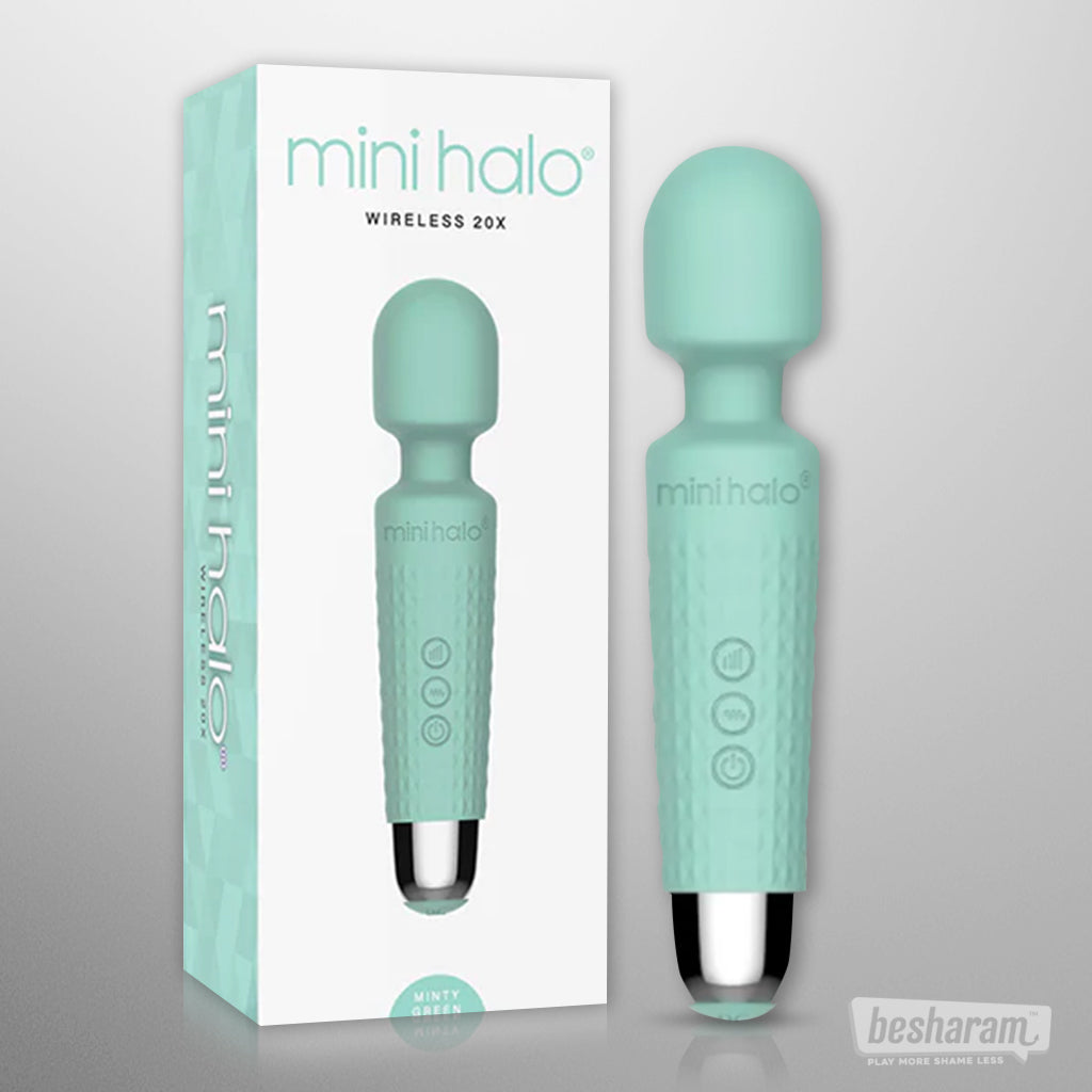 Mini Halo Wireless Wand Vibrator Minty Green