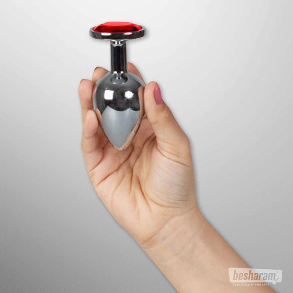 Buy Secret Play Jewelled Metal Large Butt Plug in India Buy Secret Play Jewelled Metal Large Butt Plug in India