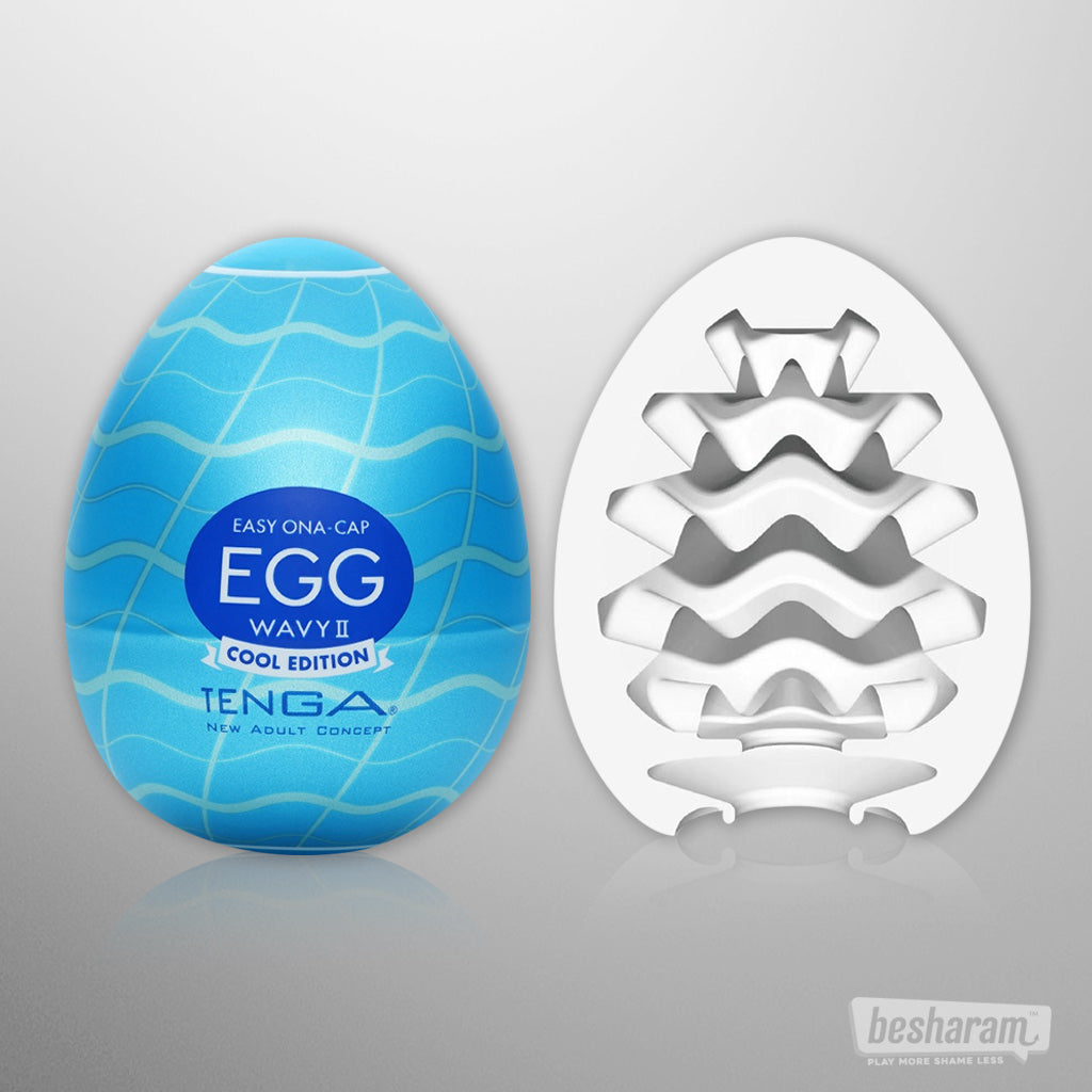 Tenga Egg Masturbator New Standard Wavy II Cool Edition Interior